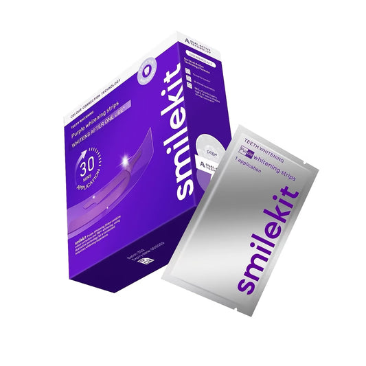 Lila Tandblekningsremsor – 28 par (14 behandlingar)